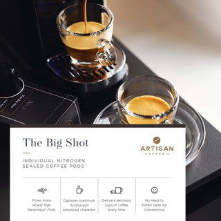 Artisan Coffee Co The Big Shot Pods Infographic Artisan Coffee Co The Big Shot Pods Infographic